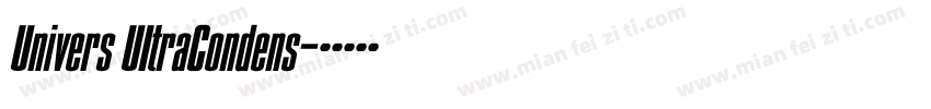 Univers UItraCondens字体转换